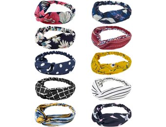10 Boho Haarbanden Dames - Vintage Bloemprint, 48% Korting!