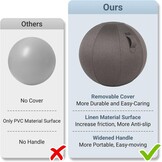 Ergonomische Balstoel 65cm met Linnen Hoes - 52% Korting!