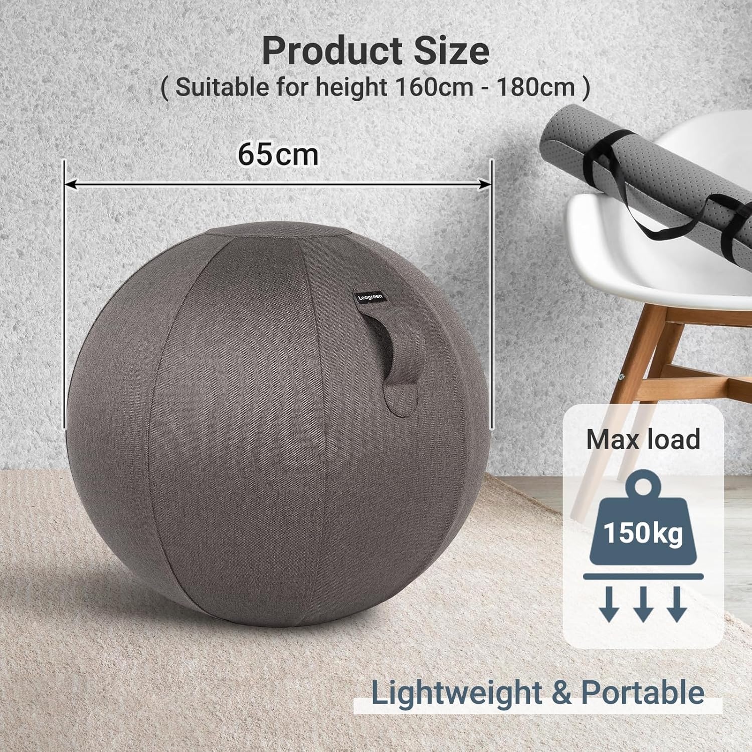 Ergonomische Zitzetel Bal (65 cm) - 60% Korting!