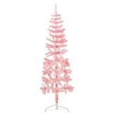 Roze Halve Kunstkerstboom 180cm - 39% Korting