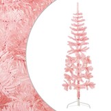 Roze Halve Kunstkerstboom 180cm - 39% Korting
