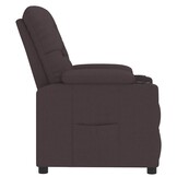 vidaXL Fauteuil Verstelbaar Stof Donkerbruin - 61% Korting!