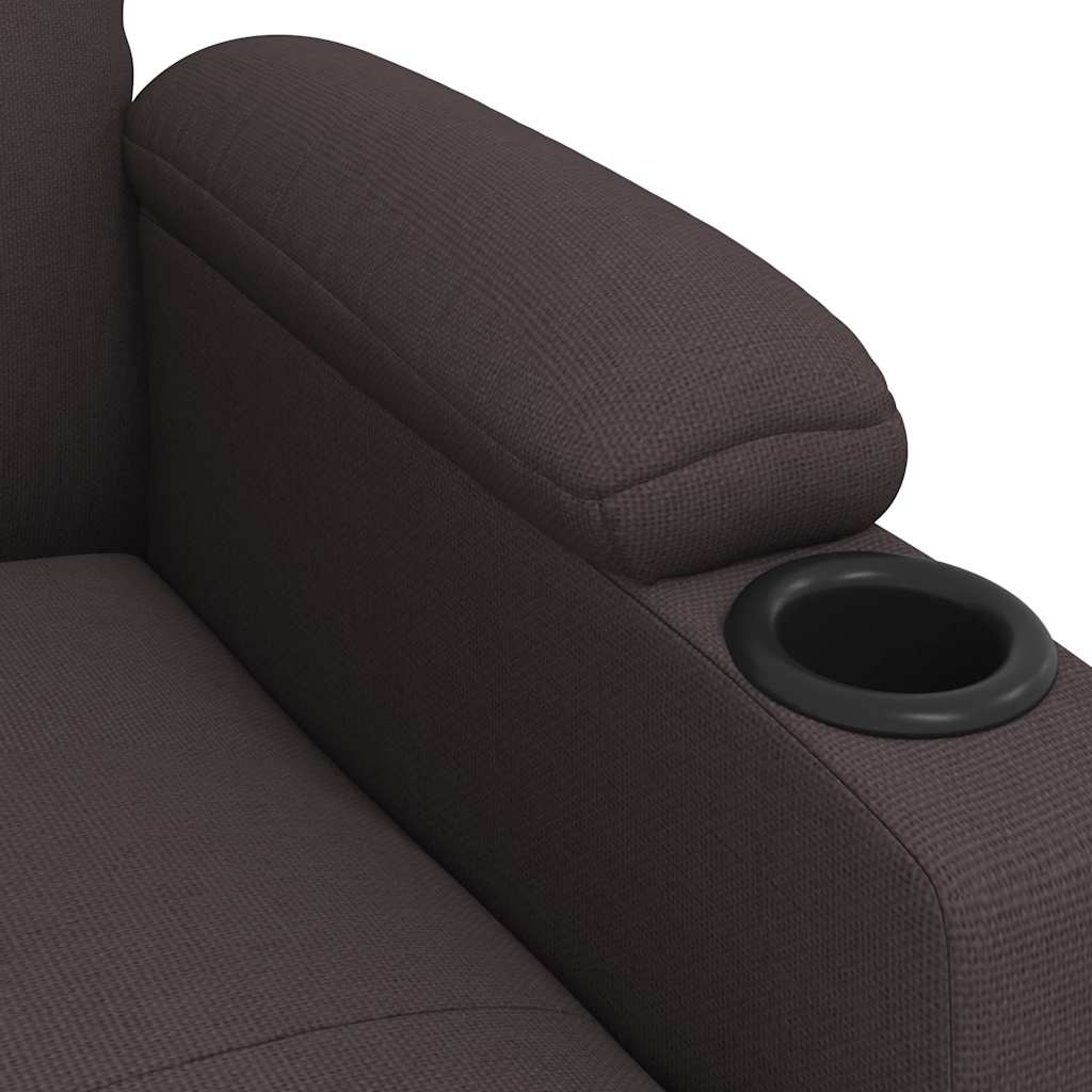 vidaXL Fauteuil Verstelbaar Stof Donkerbruin - 61% Korting!