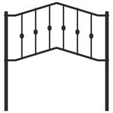 vidaXL Hoofdbord Metaal Zwart 90cm - 57% Korting!