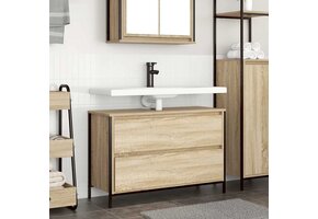 VidaXL Badkamerkast Sonoma Eiken - 90x34,5x60 cm - 51% Korting