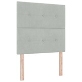 vidaXL Hoofdbord Fluweel Lichtgrijs 90 cm (46% Korting)