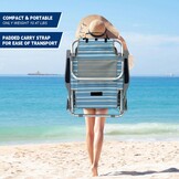 Strandstoel met Tafeltje & Koeltas - Zwart - 60% Korting