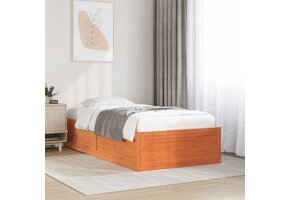 vidaXL Bedframe Grenenhout Wasbruin 90x200 cm - 53% Korting!