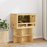 vidaXL Terrarium Basis Bruin (80x50x50 cm) - 74% Korting!