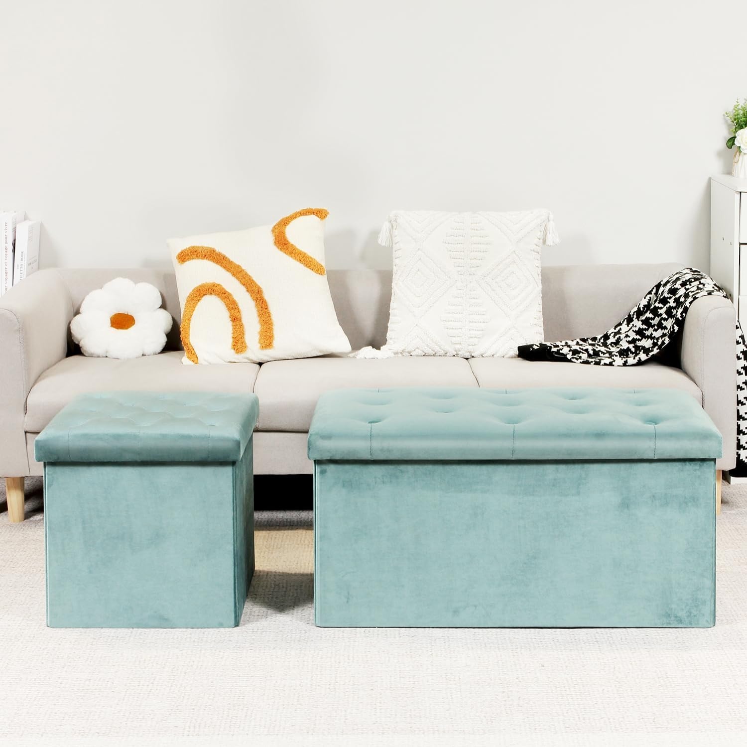 Opbergbankje Groen Fluweel - 52% Korting!