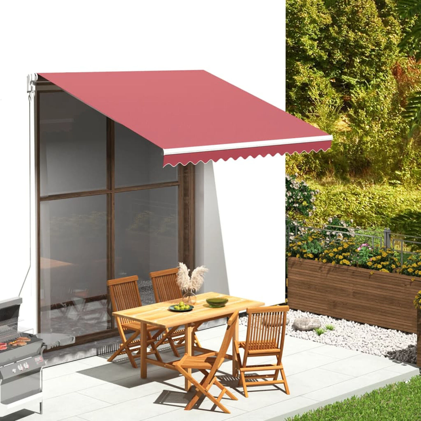 vidaXL Luifeldoek Vervanging Bordeauxrood 3x2,5m - 50% Korting!