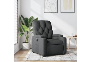 vidaXL Fauteuil Verstelbaar Stof Donkergrijs - 65% Korting