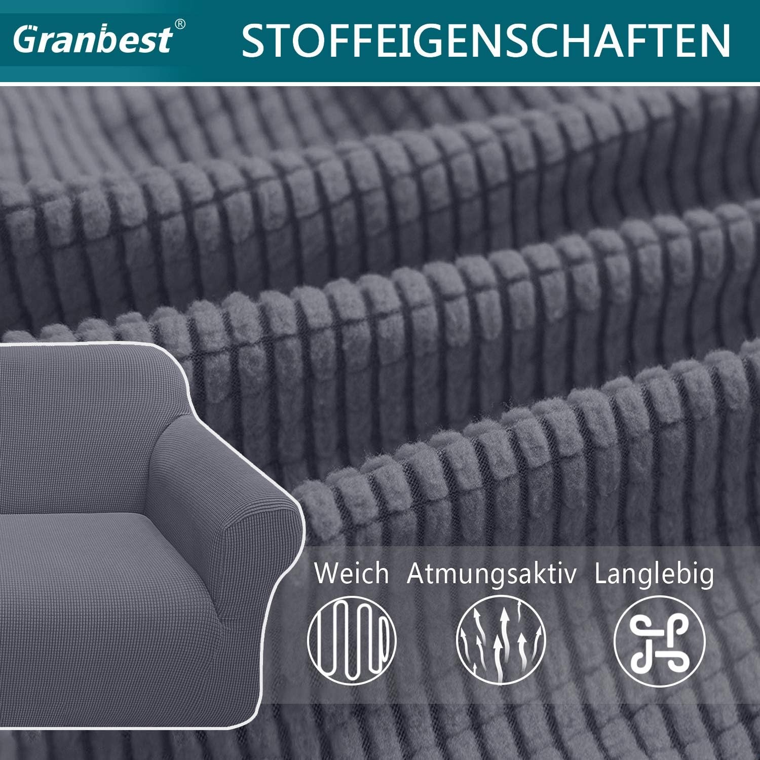 Moderne Grijze Bankovertrek - 35% Korting - Huisdierbestendig