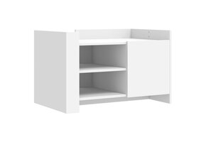 vidaXL Salontafel Bewerkt Hout Wit - 80x50x50 cm | 75% Korting