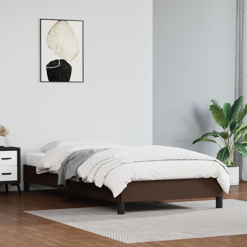 vidaXL Bruin Kunstleer Bedframe 100x200 cm - 60% Korting!