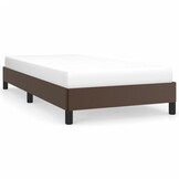 vidaXL Bruin Kunstleer Bedframe 100x200 cm - 60% Korting!