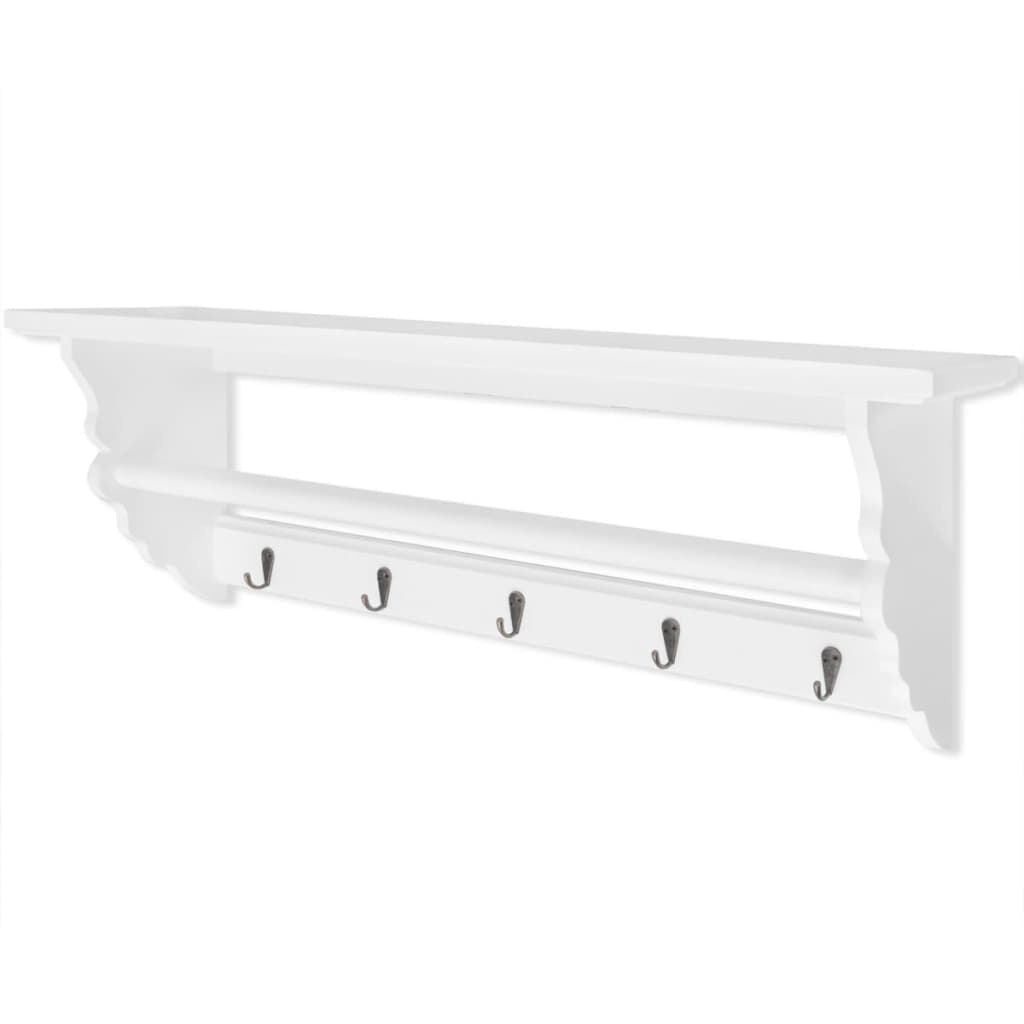 vidaXL Kapstok Barokstijl MDF Wit - Nu 61% Korting!