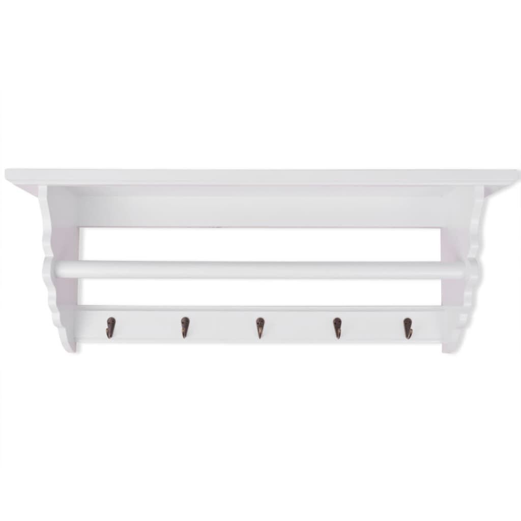 vidaXL Kapstok Barokstijl MDF Wit - Nu 61% Korting!