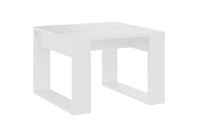 vidaXL Wit Bewerkt Hout Bijzettafel 50x50x35 cm - 61% Korting