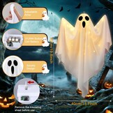 Halloween Spook Decoratie 3 Stuks met LED - 68% Korting