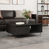 VidaXL Salontafel 90x60x35 cm Bewerkt Hout Zwart - 71% Korting!