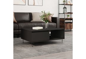 VidaXL Salontafel 90x60x35 cm bewerkt hout zwart - 68% Korting!