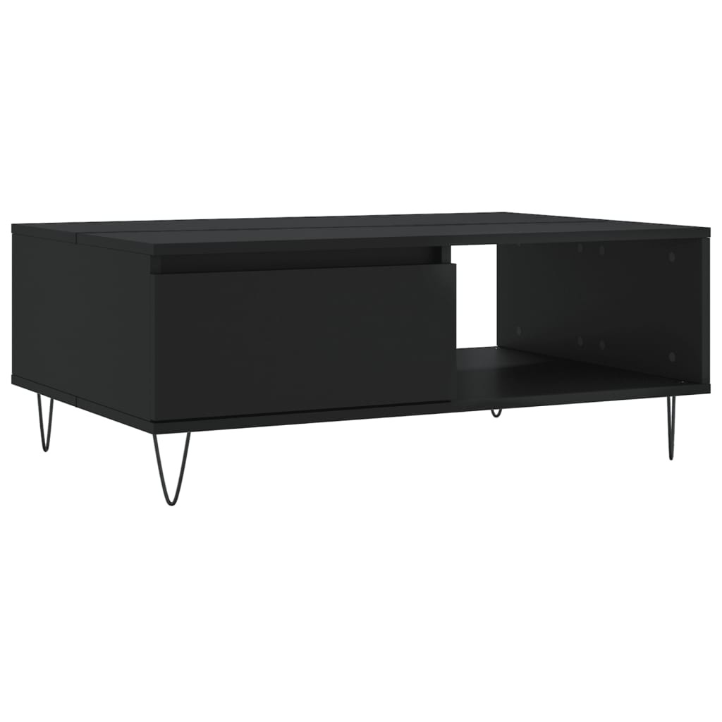 VidaXL Salontafel 90x60x35 cm Bewerkt Hout Zwart - 71% Korting!