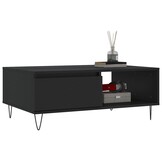 VidaXL Salontafel 90x60x35 cm Bewerkt Hout Zwart - 71% Korting!