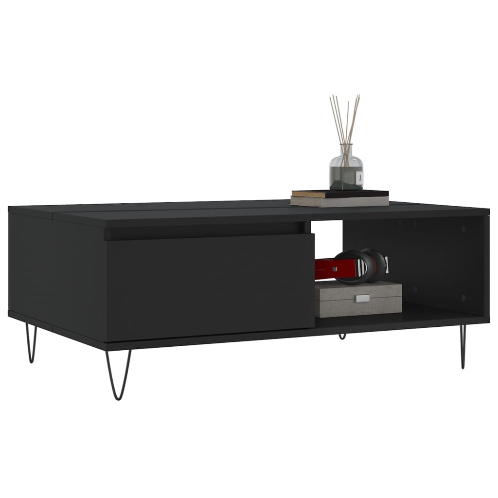 VidaXL Salontafel 90x60x35 cm Bewerkt Hout Zwart - 71% Korting!