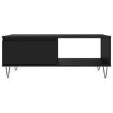 VidaXL Salontafel 90x60x35 cm Bewerkt Hout Zwart - 71% Korting!