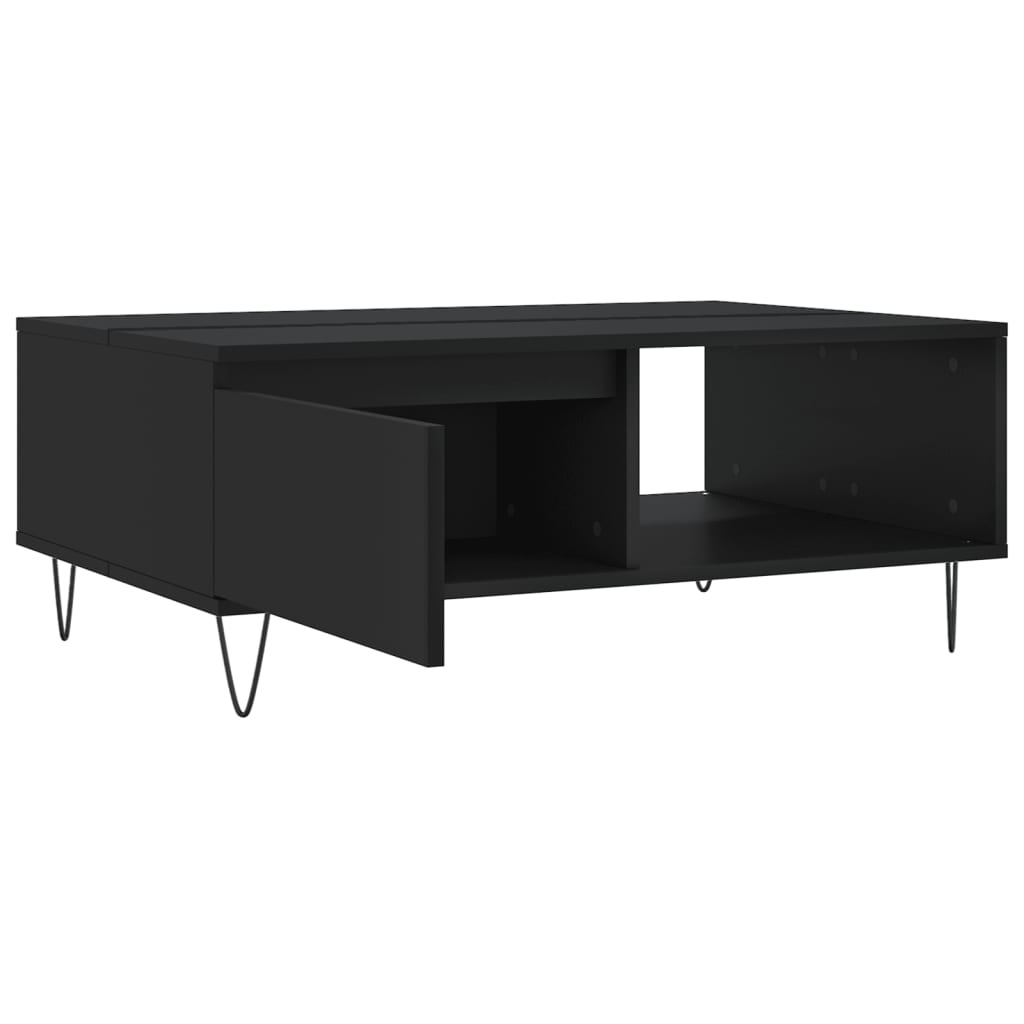 VidaXL Salontafel 90x60x35 cm Bewerkt Hout Zwart - 71% Korting!