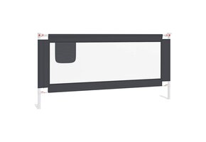 vidaXL Bedhekje Peuter Donkergrijs 190x25 cm - 55% Korting!