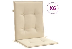 VidaXL Tuinstoelkussens (6 stuks) Beige - 51% Korting!