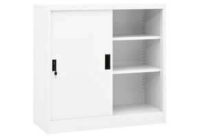 vidaXL Kantoorkast Staal Wit - 90x40x90 cm - 61% Korting