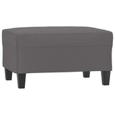 Grijze Voetenbank Kunstleer - 70x55x41 cm - 56% Korting