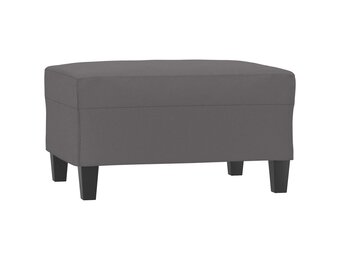 Grijze Voetenbank Kunstleer - 70x55x41 cm - 56% Korting