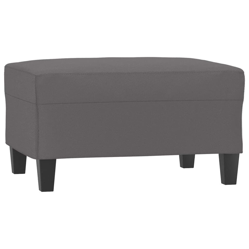 Grijze Voetenbank Kunstleer - 70x55x41 cm - 56% Korting