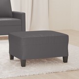 Grijze Voetenbank Kunstleer - 70x55x41 cm - 56% Korting