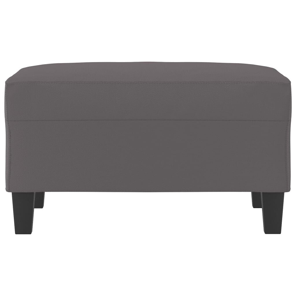 Grijze Voetenbank Kunstleer - 70x55x41 cm - 56% Korting
