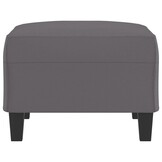 Grijze Voetenbank Kunstleer - 70x55x41 cm - 56% Korting