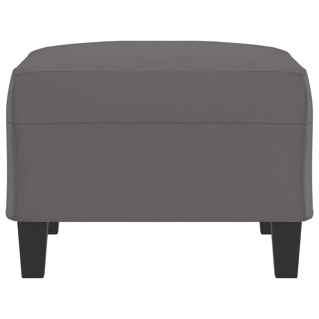 Grijze Voetenbank Kunstleer - 70x55x41 cm - 56% Korting