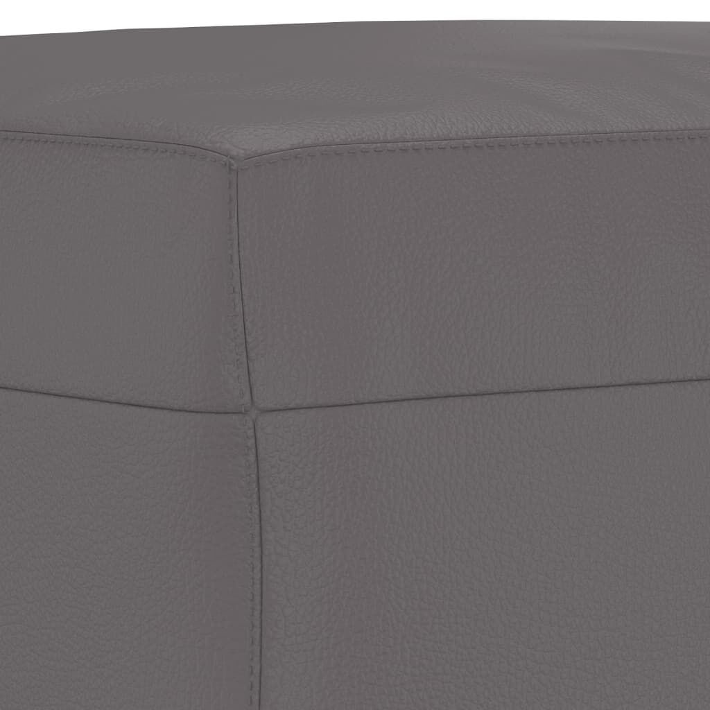 Grijze Voetenbank Kunstleer - 70x55x41 cm - 56% Korting