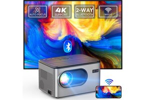 Mini Projector: Autofocus, 1080P Native, 4K Ondersteuning, WiFi/BT, -28%