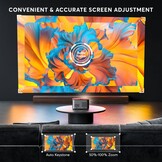 Videoprojector【Auto Focus/Keystone 6D/4P】20.000L Native 1080P overheadprojector, WiFi Bluetooth projector 4K ondersteund, 50%-100% zoom, mini-projector, draagbaar, compatibel met smartphone/tv-stick