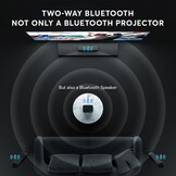 Videoprojector【Auto Focus/Keystone 6D/4P】20.000L Native 1080P overheadprojector, WiFi Bluetooth projector 4K ondersteund, 50%-100% zoom, mini-projector, draagbaar, compatibel met smartphone/tv-stick