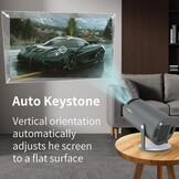 LQWELL®-Projector, Miniprojector, Ondersteunt WiFi 5G, BT5.0 Met Android 11.0 OS, Automatische Keystone, 220 Graden Hoek Voor Telefoon/Pc/Computer, HDMI, Grijs