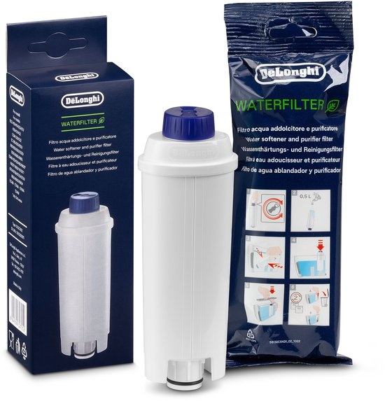 Waterfilter DLSC002 - Zuivert kalk en chloor voor espressomachines, geschikt voor ECAM Series