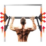 Optrekstang Chin-up Bar Verstelbaar Extra Veilig Robuust 4 Steunpunten Zwart/Zilver 30-38 inch
