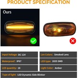 Dynamische LED Zijknipperlichten Rook voor Land Rover Discovery 2 (1999-2004), Defender & Freelander 1 (2002-2005)