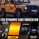 Dynamische LED Zijknipperlichten Rook voor Land Rover Discovery 2 (1999-2004), Defender & Freelander 1 (2002-2005)